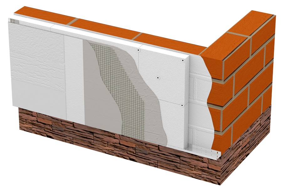 external wall insualtion with eps layers